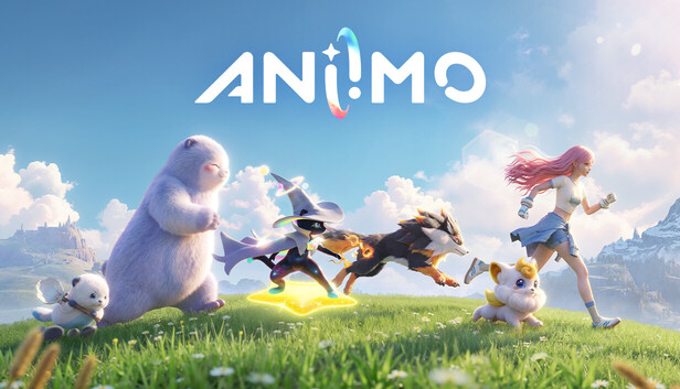 Official Aniimo Steam capsule art — creature companions and Pathfinder branding