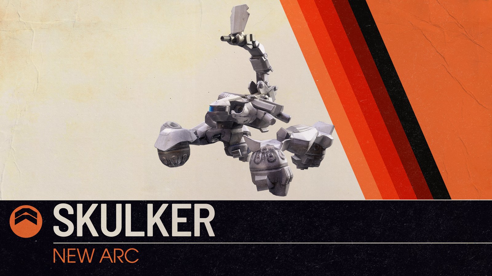 Official ARC Raiders Skulker enemy bumper — opportunistic ARC silhouette in Frozen Trail snow