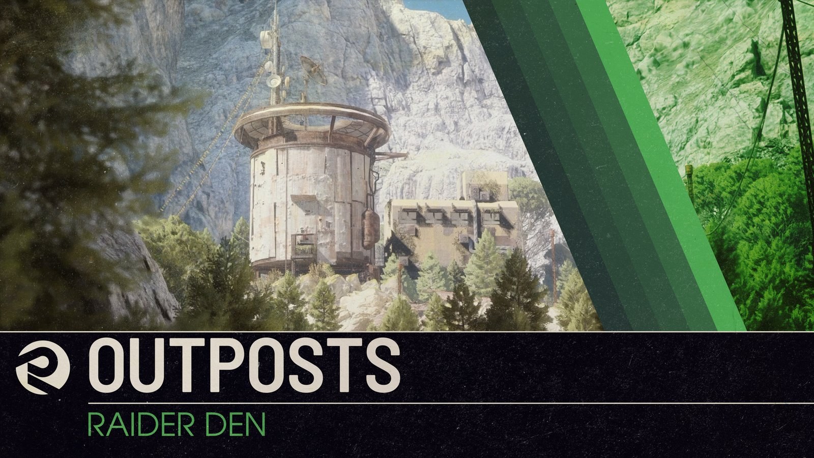 Official ARC Raiders Frozen Trail Outpost still — snowy mountain outpost modules overlooking the Rust Belt edge