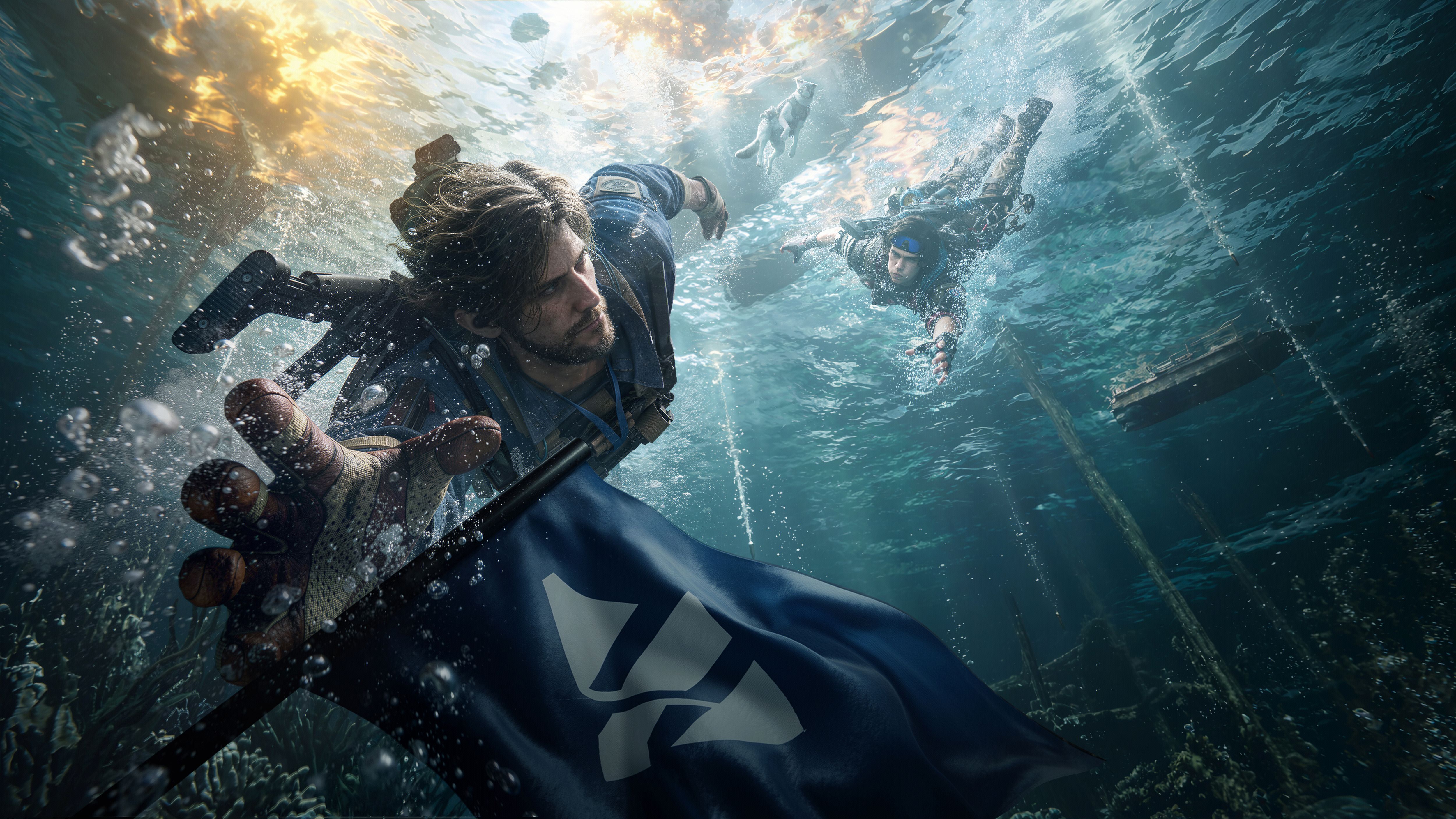 Official Delta Force Flagship Frenzy still — operators fighting across sea routes and island objectives in the anniversary Capture the Flag mode