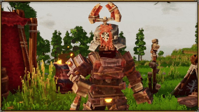 Official Everwind Bandit faction still — hostile human enemies on a forest island