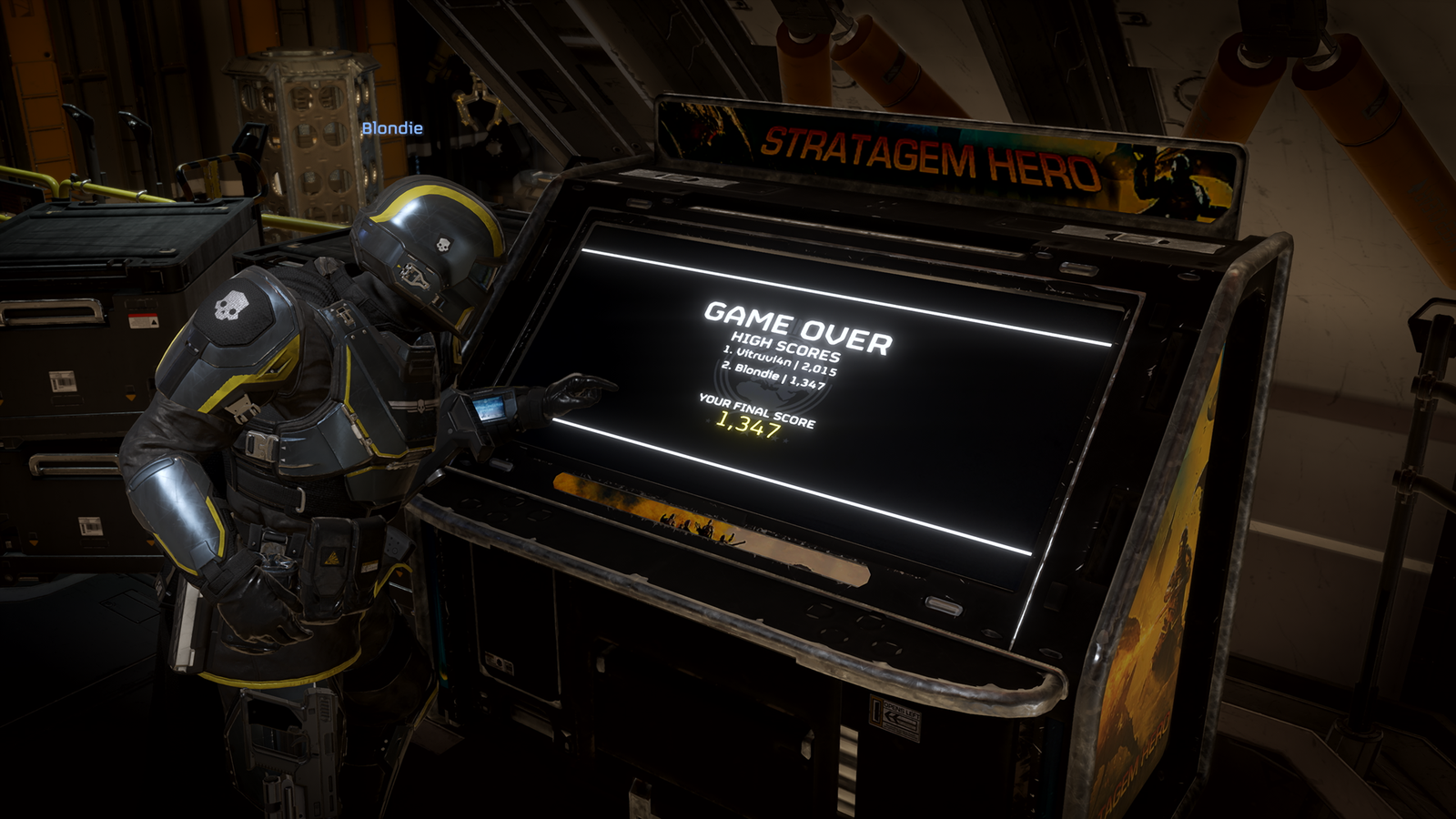 Official Helldivers 2 Devoid of Liberty 7.1.0 still — Helldivers under fire near a defended objective amid smoke and orbital light