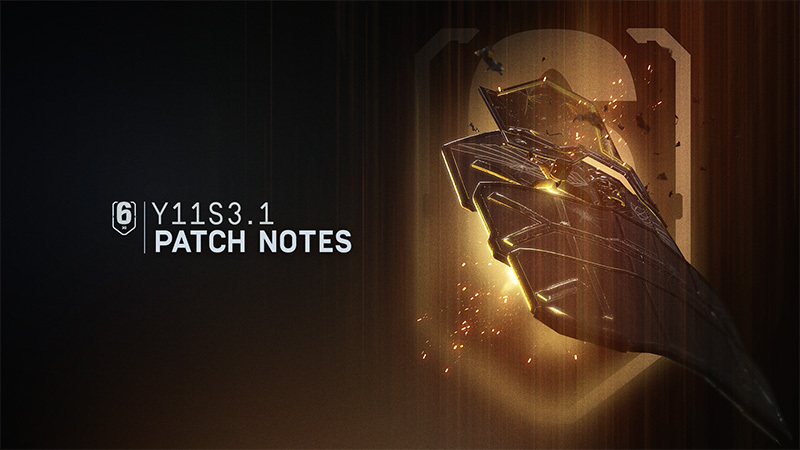 Official Rainbow Six Siege Y11S3.1 patch notes banner art