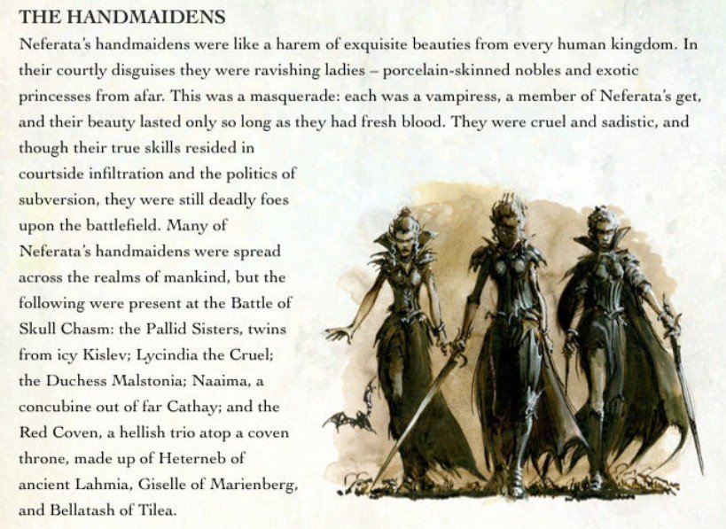 Official Total War: WARHAMMER III Lahmian Handmaidens unit art
