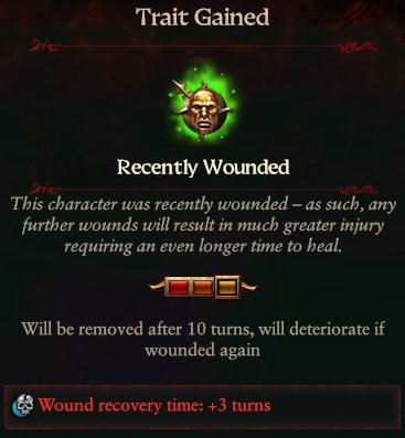 Official Total War: WARHAMMER III Escalating Wounds Recently Wounded trait UI still